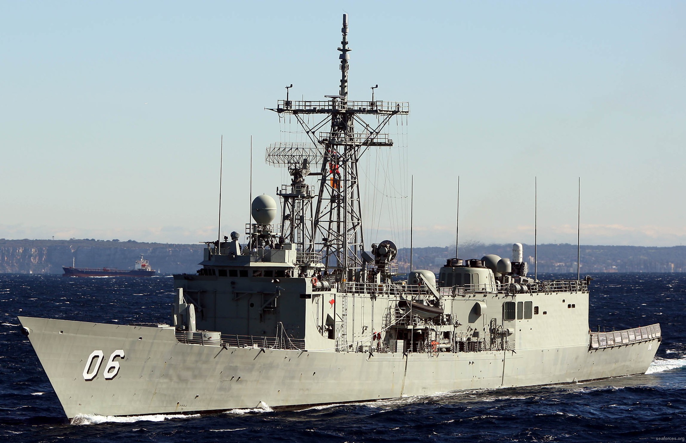 hmas newcastle ffg-06 adelaide class guided missile frigate royal australian navy