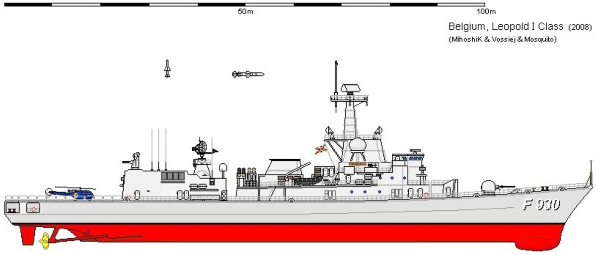 f-930 bns leopold i frigate belgian navy karel doorman class 13 drawing
