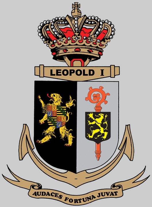 f-930 bns leopold I insignia crest patch badge frigate belgian navy 01x