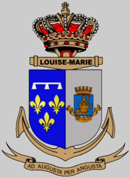 f-931 bns louise marie insignia crest patch badge frigate belgian navy 02x