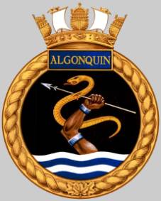 dd 224 hmcs algonquin crest insignia patch badge destroyer v-class royal canadian navy