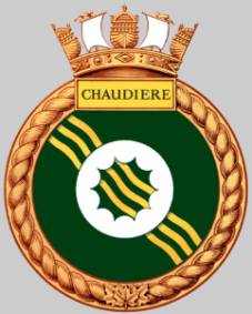 dde 235 hmcs chaudiere crest insignia patch badge restigouche class destroyer royal canadian navy