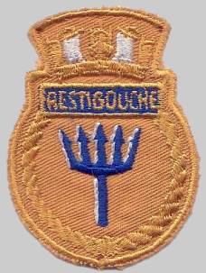 dde 257 hmcs restigouche patch insignia crest badge destroyer escort