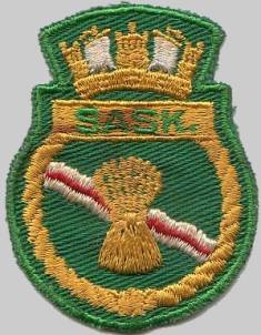 dde 262 hmcs saskatchewan patch insignia crest badge destroyer escort royal canadian navy