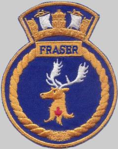 dde ddh 233 hmcs fraser patch insignia crest badge st. laurent class destroyer royal canadian navy