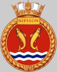 ddh 266 hmcs nipigon crest insignia patch badge destroyer escort royal canadian navy