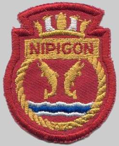 ddh 266 hmcs nipigon patch insignia crest badge destroyer escort royal canadian navy