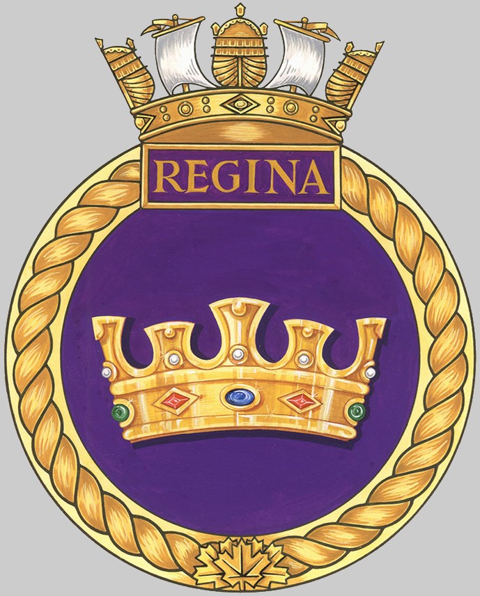ffh-334 hmcs regina insignia crest patch badge halifax class helicopter patrol frigate royal canadian navy 02x
