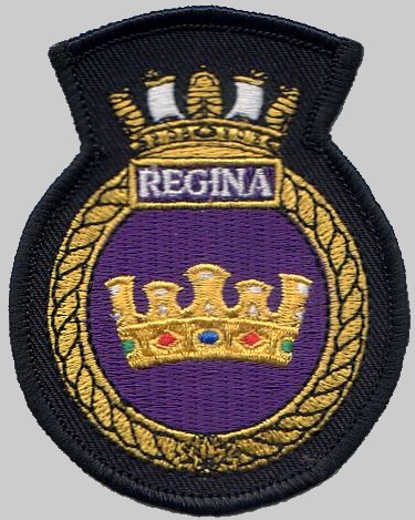 ffh-334 hmcs regina insignia crest patch badge halifax class helicopter patrol frigate royal canadian navy 03p
