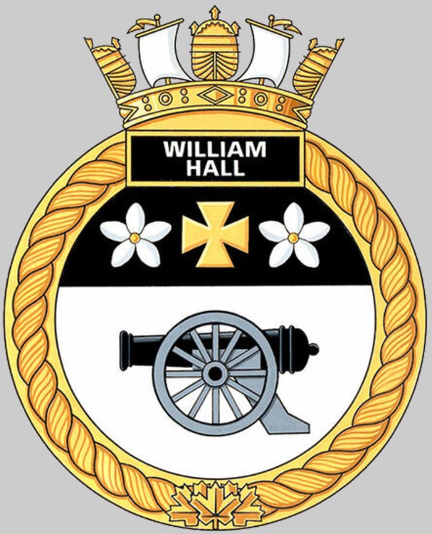 aopv-433 hmcs william hall insignia crest patch badge harry dewolf class arctic offshore patrol vessel royal canadian navy 02x
