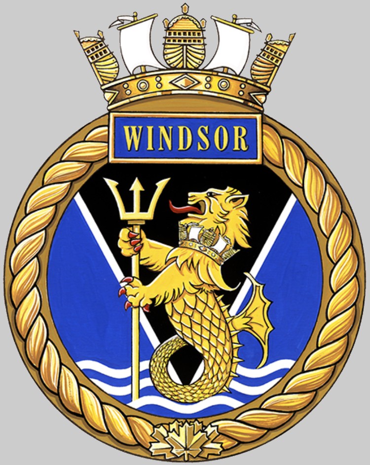 ssk-877 hmcs windsor insignia crest patch badge victoria upholder class attack submarine hunter killer ncsm royal canadian navy 02x