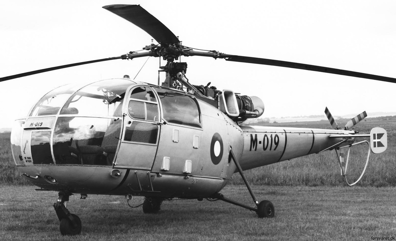 sa 316b alouette iii helicopter royal danish navy søværnet kongelige danske marine sud aviation m-019 14