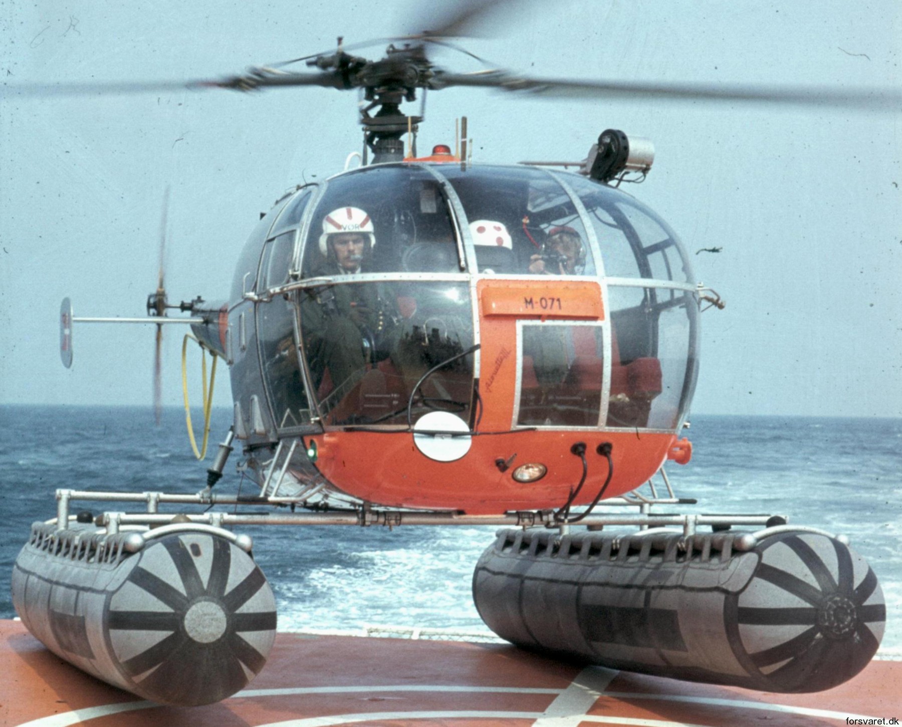 sa 316b alouette iii helicopter royal danish navy søværnet kongelige danske marine sud aviation m-071 07