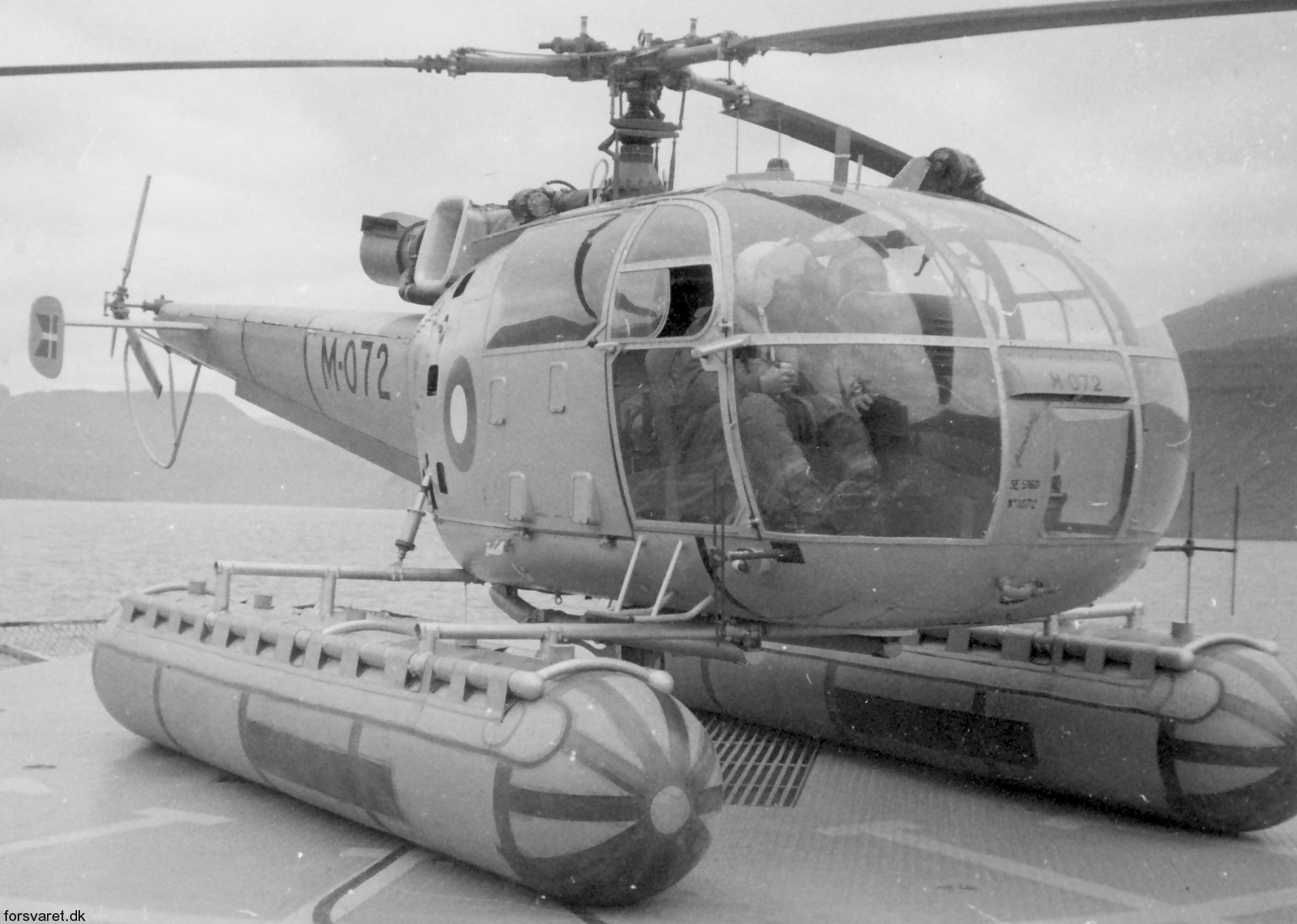 sa 316b alouette iii helicopter royal danish navy søværnet kongelige danske marine sud aviation m-072 03