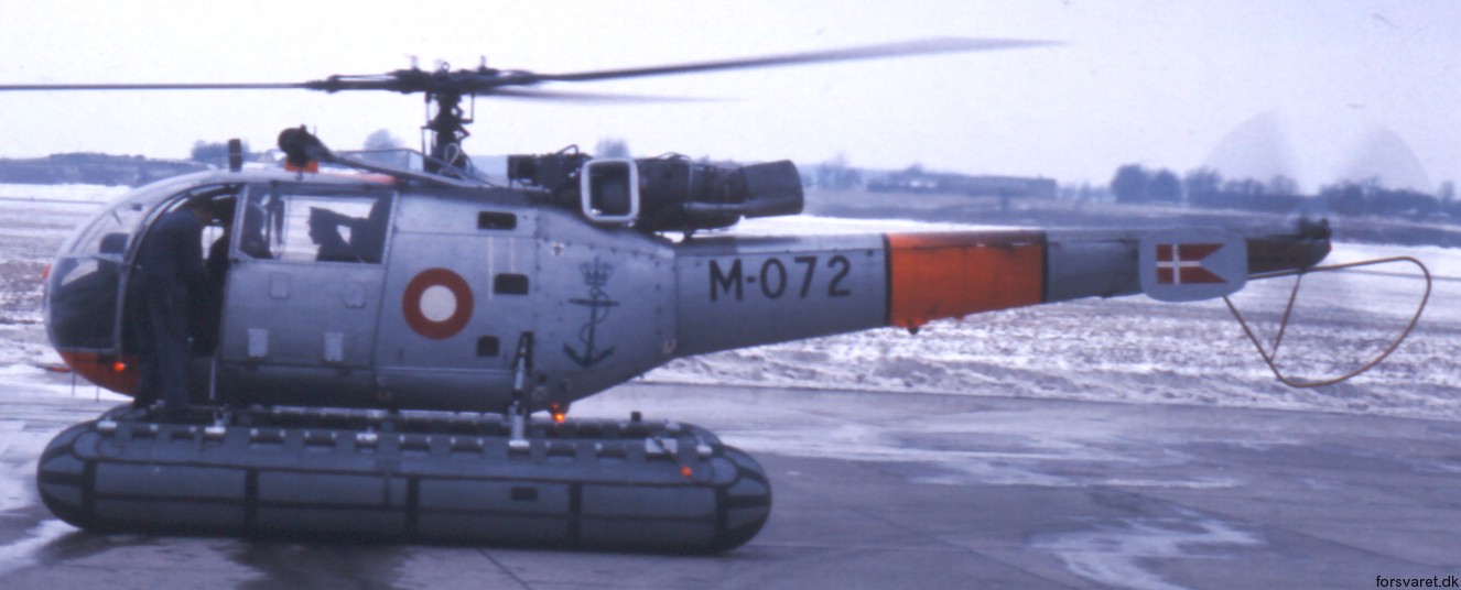 sa 316b alouette iii helicopter royal danish navy søværnet kongelige danske marine sud aviation m-072 06