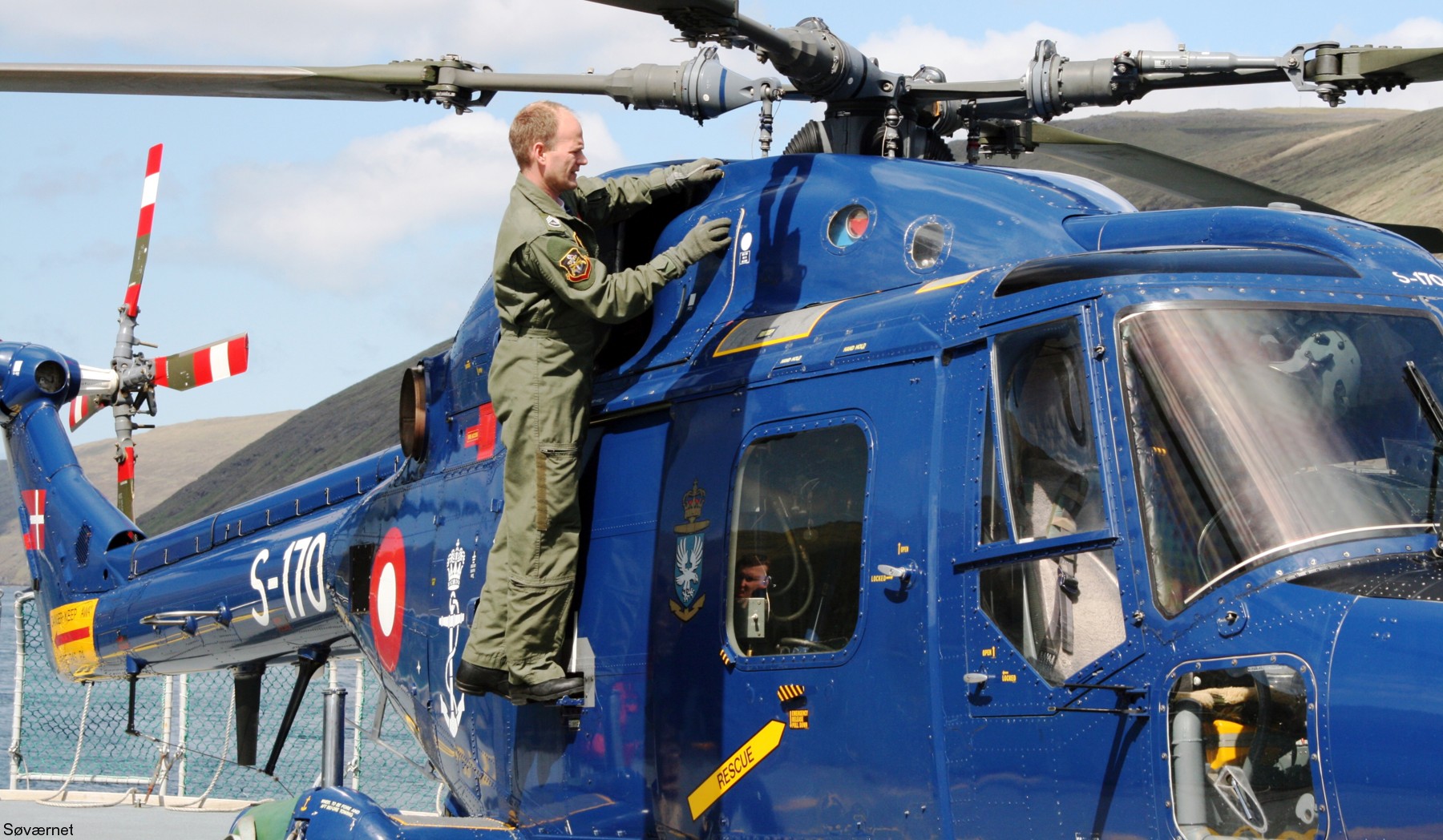 lynx mk.80 mk.90b helicopter westland royal danish navy air force kongelige danske marine flyvevabnet s-170 18