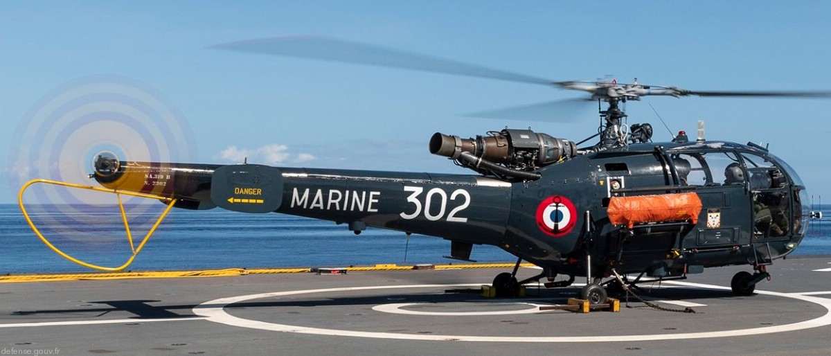 sa 316 319 alouette iii helicopter french navy marine nationale aeronavale flottille 302 20