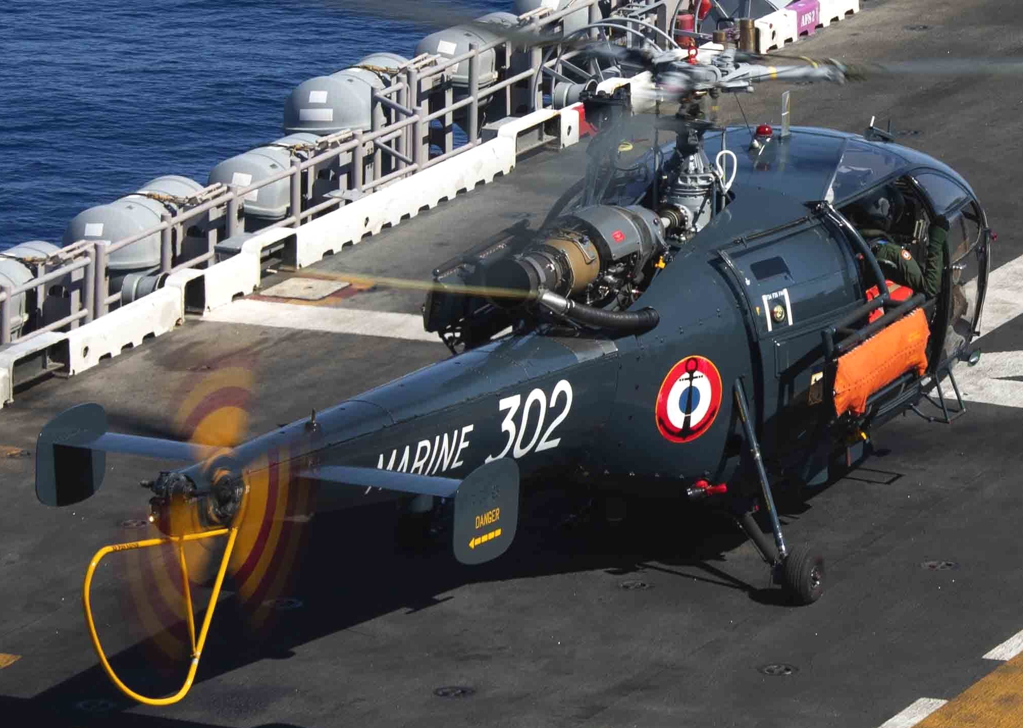 sa 316 319 alouette iii helicopter french navy marine nationale aeronavale flottille 302 25