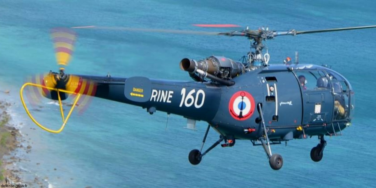 sa 316 319 alouette iii helicopter french navy marine nationale aeronavale flottille 160 33