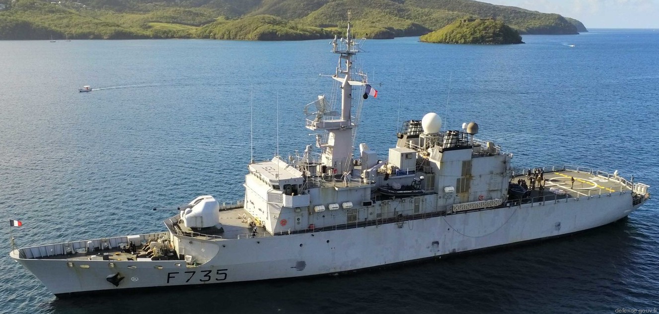 f-735 fs germinal floreal class frigate french navy marine nationale fregate de surveillance 21x martinique