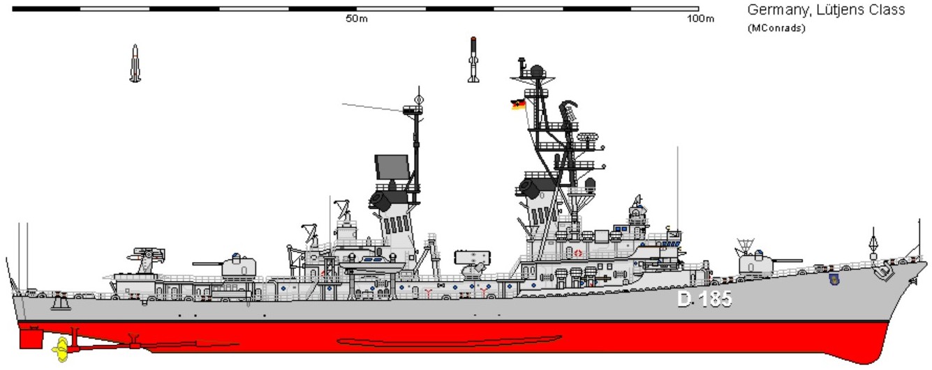 type 103 lütjens class guided missile destroyer ddg german navy deutsche marine drawing