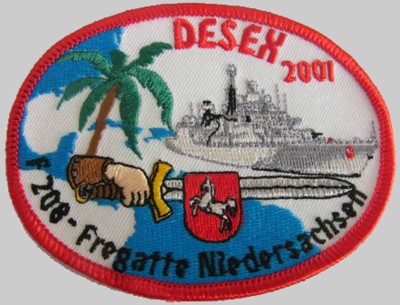 f-208 fgs niedersachsen cruise patch crest badge type 122 class frigate german navy 16