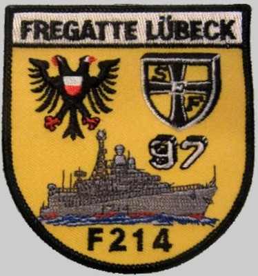 f-214 fgs lubeck cruise patch insignia crest type 122 bremen class frigate german navy 04