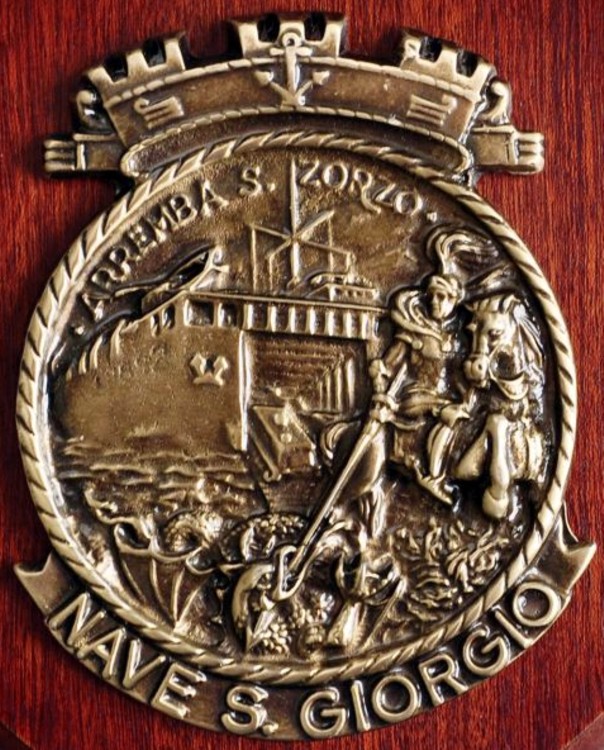 l-9892 san giorgio insignia crest patch badge its nave lpd amphibious transport dock landing ship italian navy marina militare 02