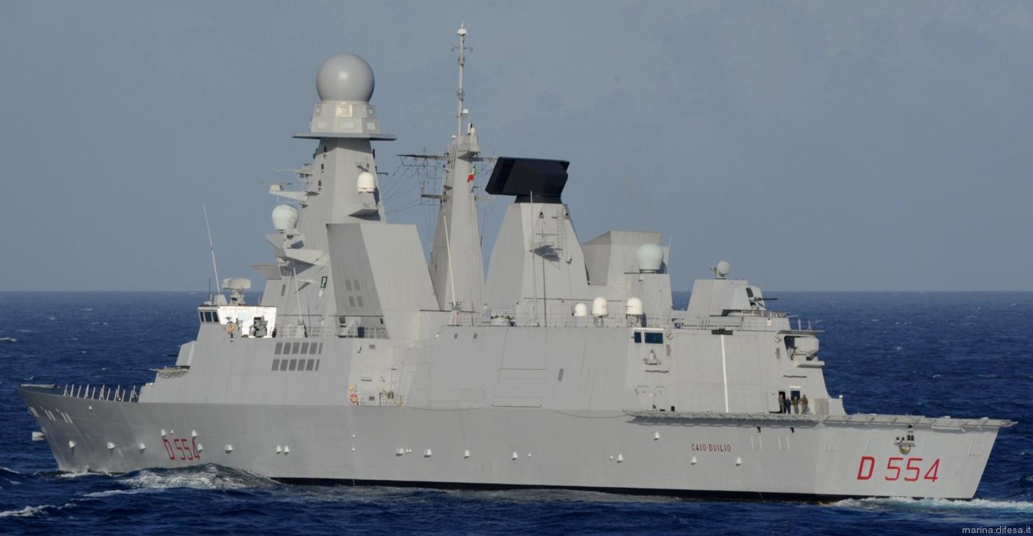 d-554 caio duilio its nave horizon class guided missile destroyer italian navy 04