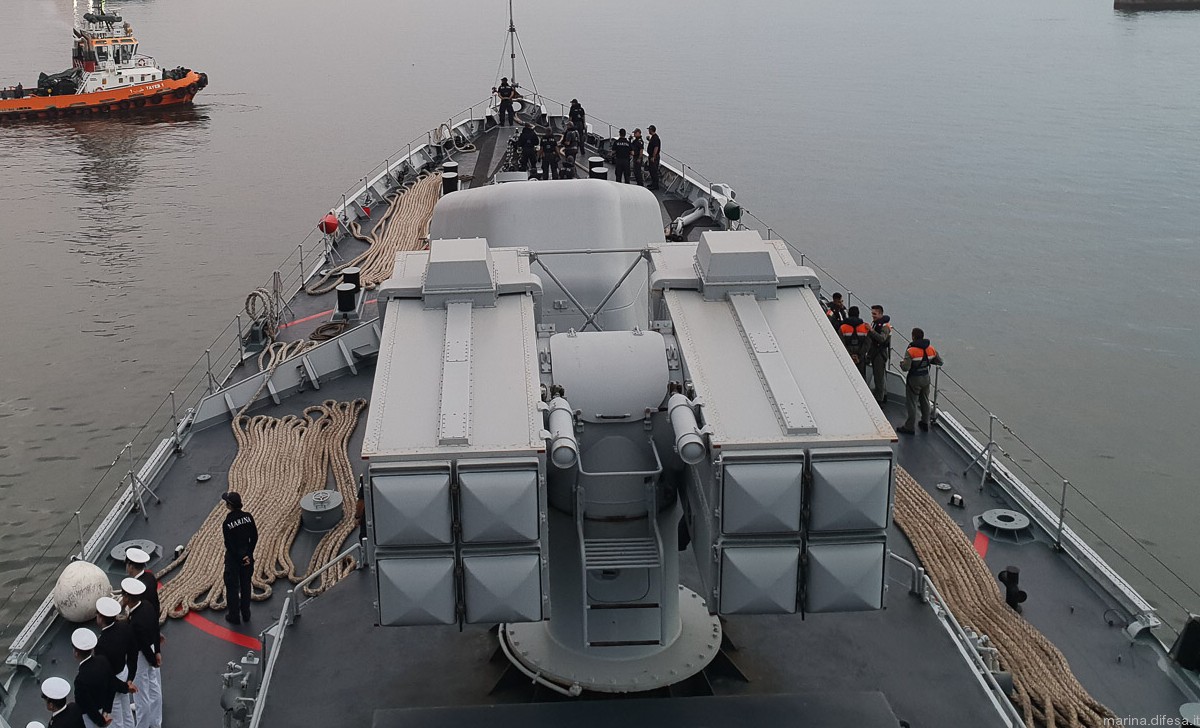 d-560 luigi durand de la penne its nave guided missile destroyer ddg italian navy marina militare 57 albatros launcher