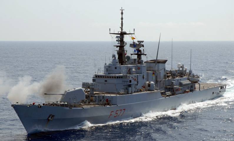 f 577 its nave zeffiro maestrale class guided missile frigate italian navy marina militare italiana
