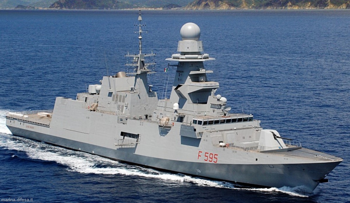 f-595 luigi rizzo its nave bergamini fremm class guided missile frigate italian navy marina militare 07x fincantieri