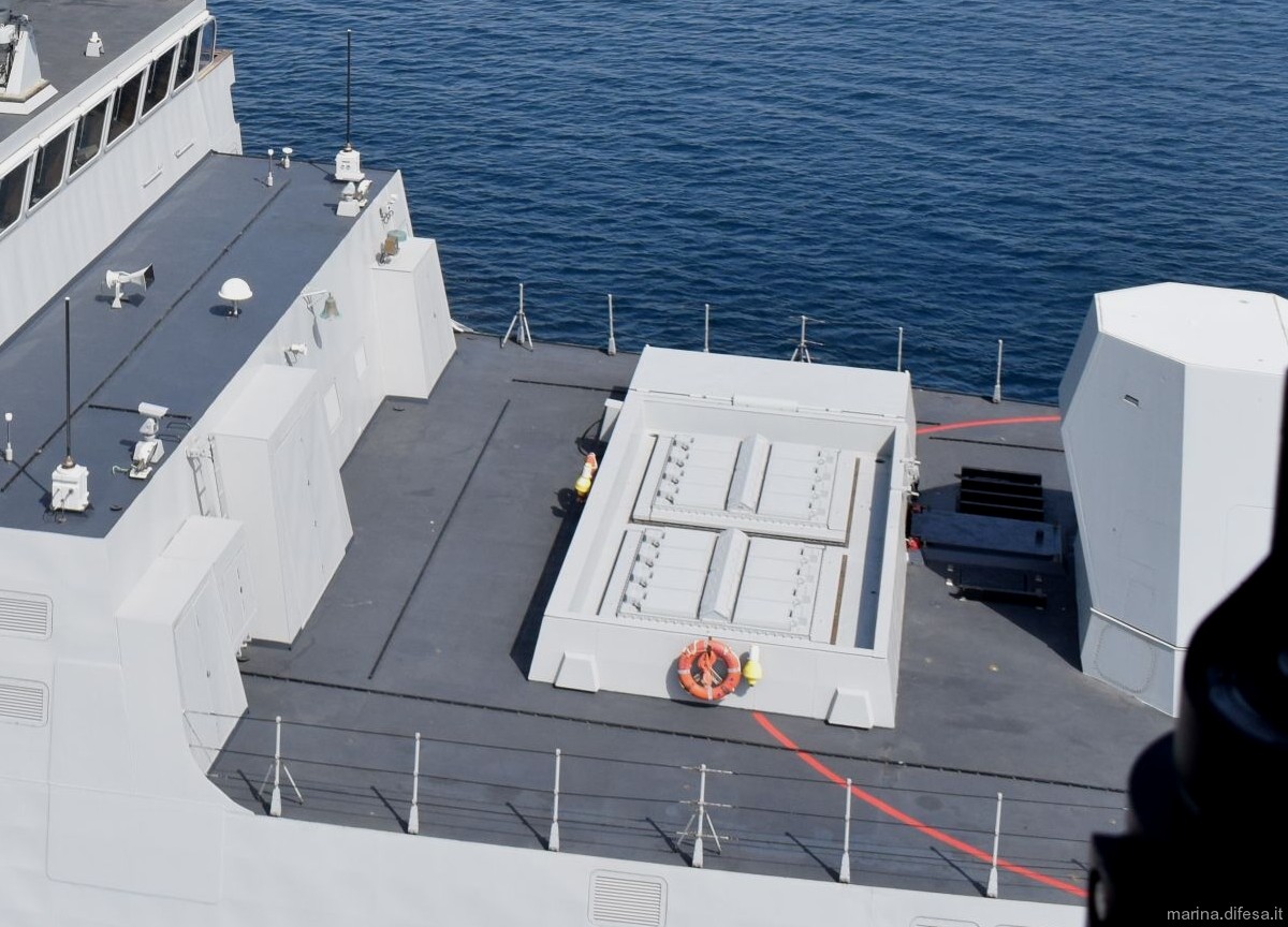 bergamini fremm class guided missile frigate ffgh italian navy marina militare dcns sylver a-50 vertical launching system vls mbda aster-15 30 sam 08w