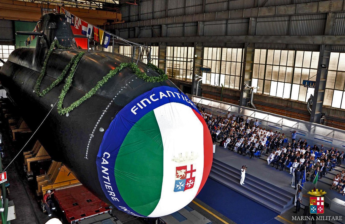 s-529 romeo romei todaro type 212 class submarine its smg italian navy marina militare 03 launching fincantieri