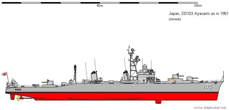 ayanami class ddk destroyer japan maritime self defense force jmsdf jds isonami uranami shikinami takanami onami makinami navy