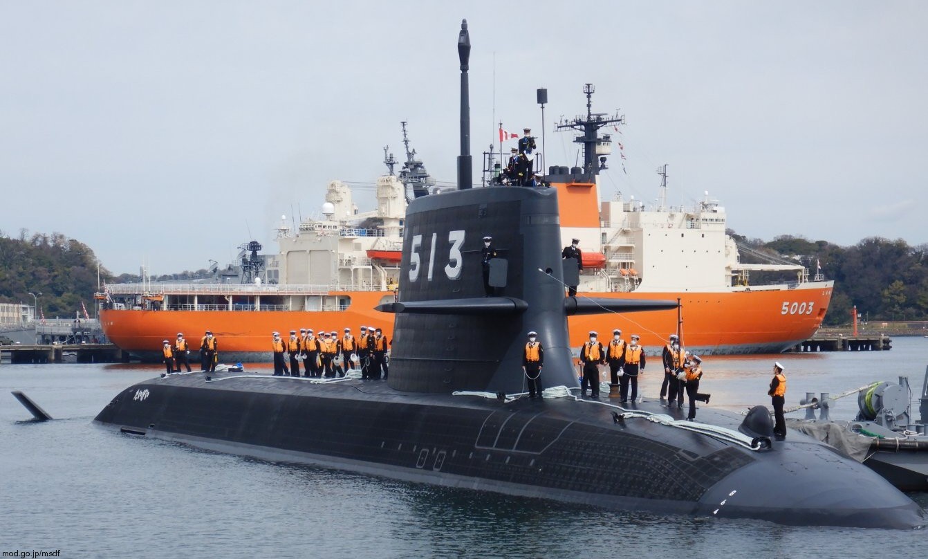 ss-513 js taigei 29ss class attack submarine ssk aip japan maritime self defense force jmsdf 16