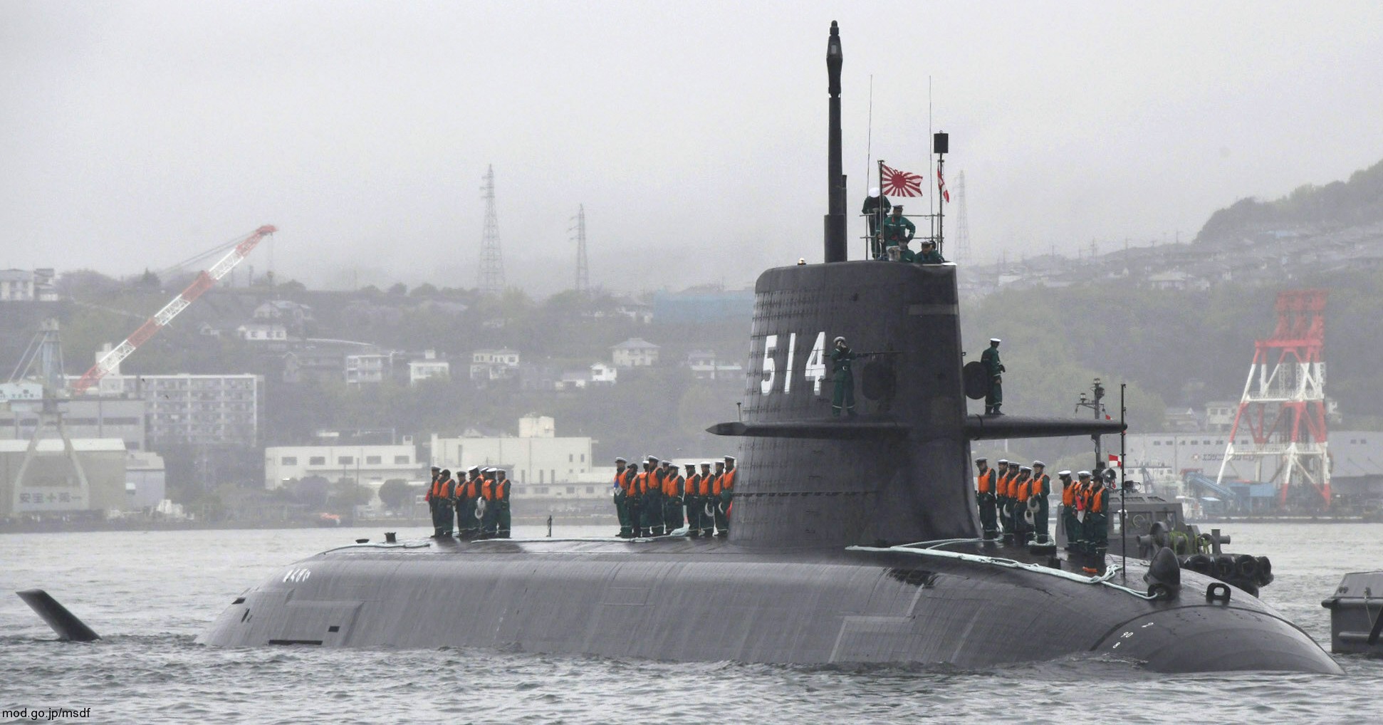 ss-514 js hakugei taigei 29ss class attack submarine ssk aip japan maritime self defense force jmsdf 05