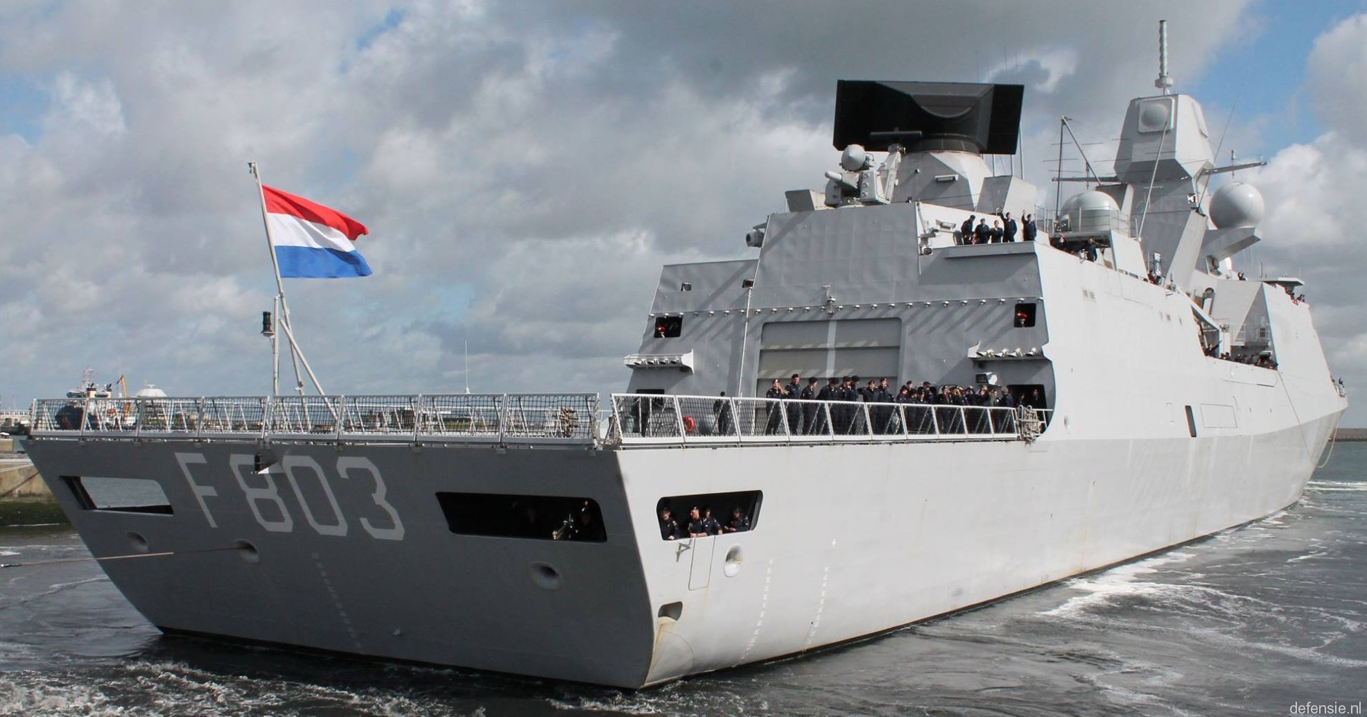 f-803 hnlms tromp guided missile frigate ffg air defense lcf royal netherlands navy 31