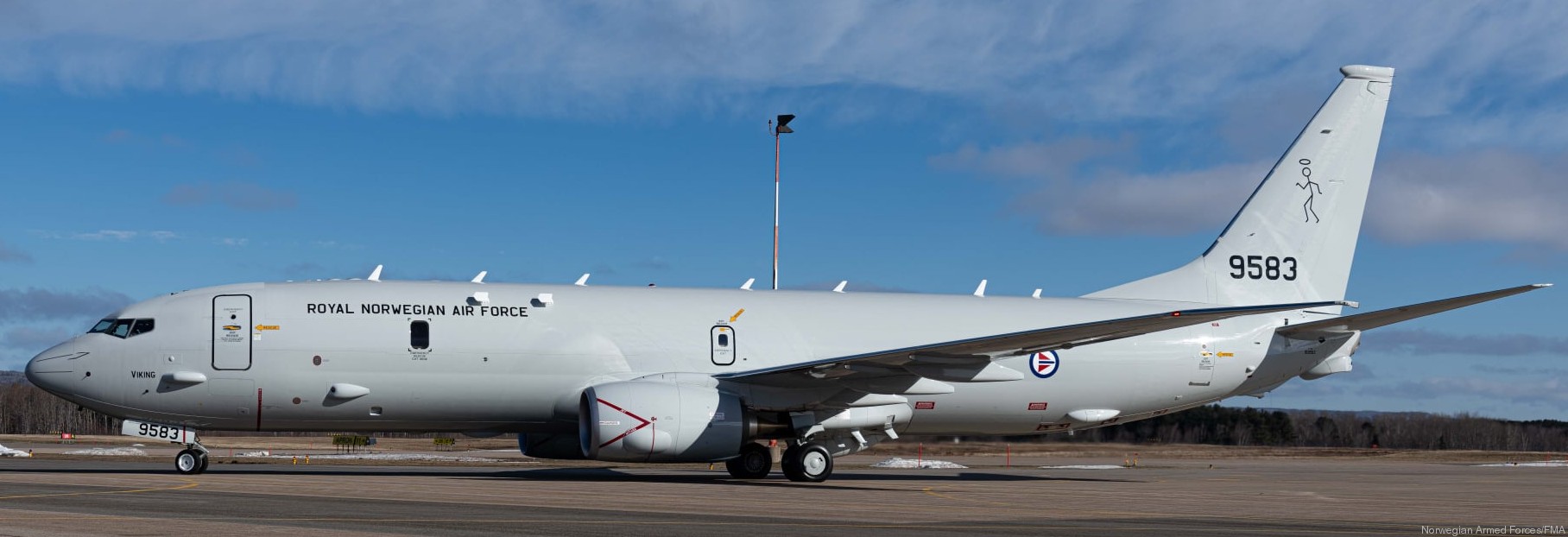 p-8a poseidon maritime patrol aircraft royal norwegian air force luftforsvaret 9583 viking 11