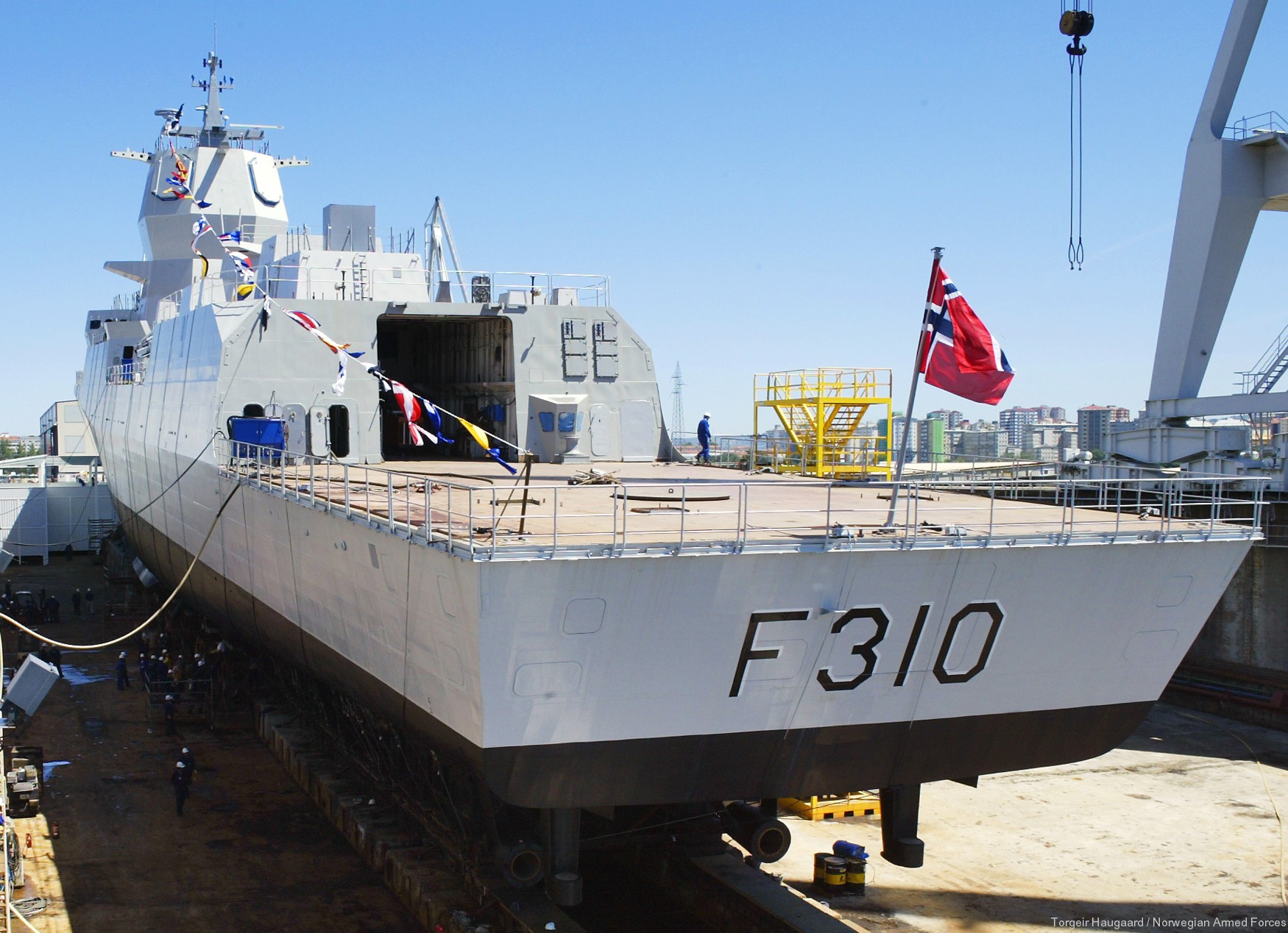 f-310 fridtjof nansen hnoms knm frigate royal norwegian navy sjoforsvaret 54 launching ceremony ferrol spain