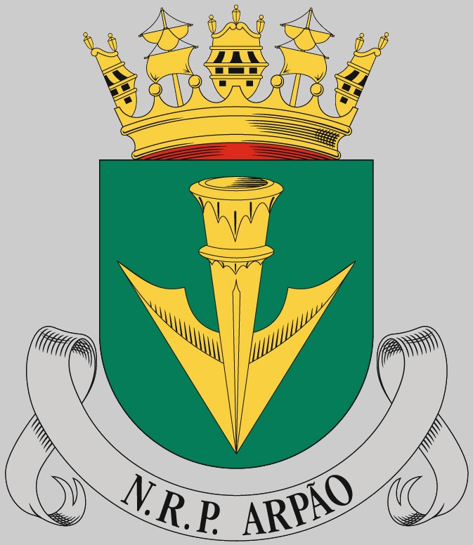 s-161 nrp arpao insignia crest patch badge tridente class type 209pn attack submarine ssk aip portuguese navy marinha 