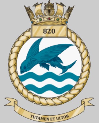 820 naval air squadron nas insignia crest patch badge royal navy rnas culdrose 02