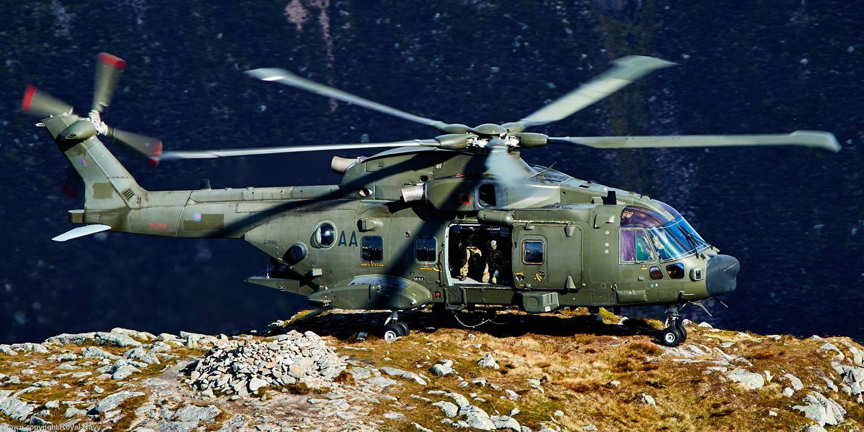 merlin hc3 hc3a mk.3 commando helicopter aw101 force chf royal navy 845 846 naval air squadron rnas yeovilton agusta westland marines 23