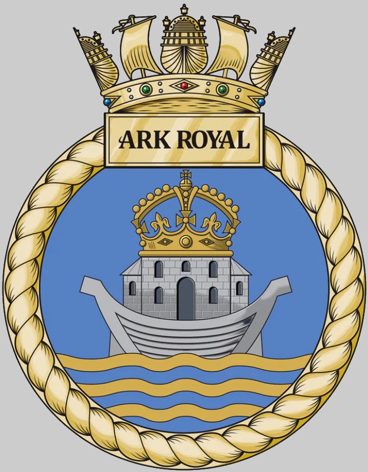r-07 hms ark royal insignia crest patch badge invincible class aircraft carrier royal navy 02x