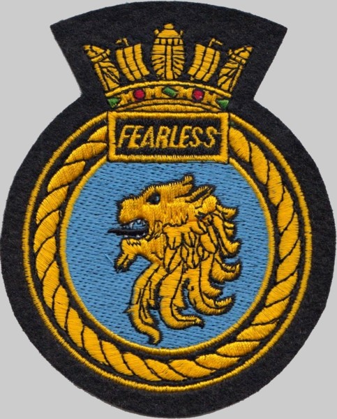 l 10 hms fearless insignia crest patch badge royal navy