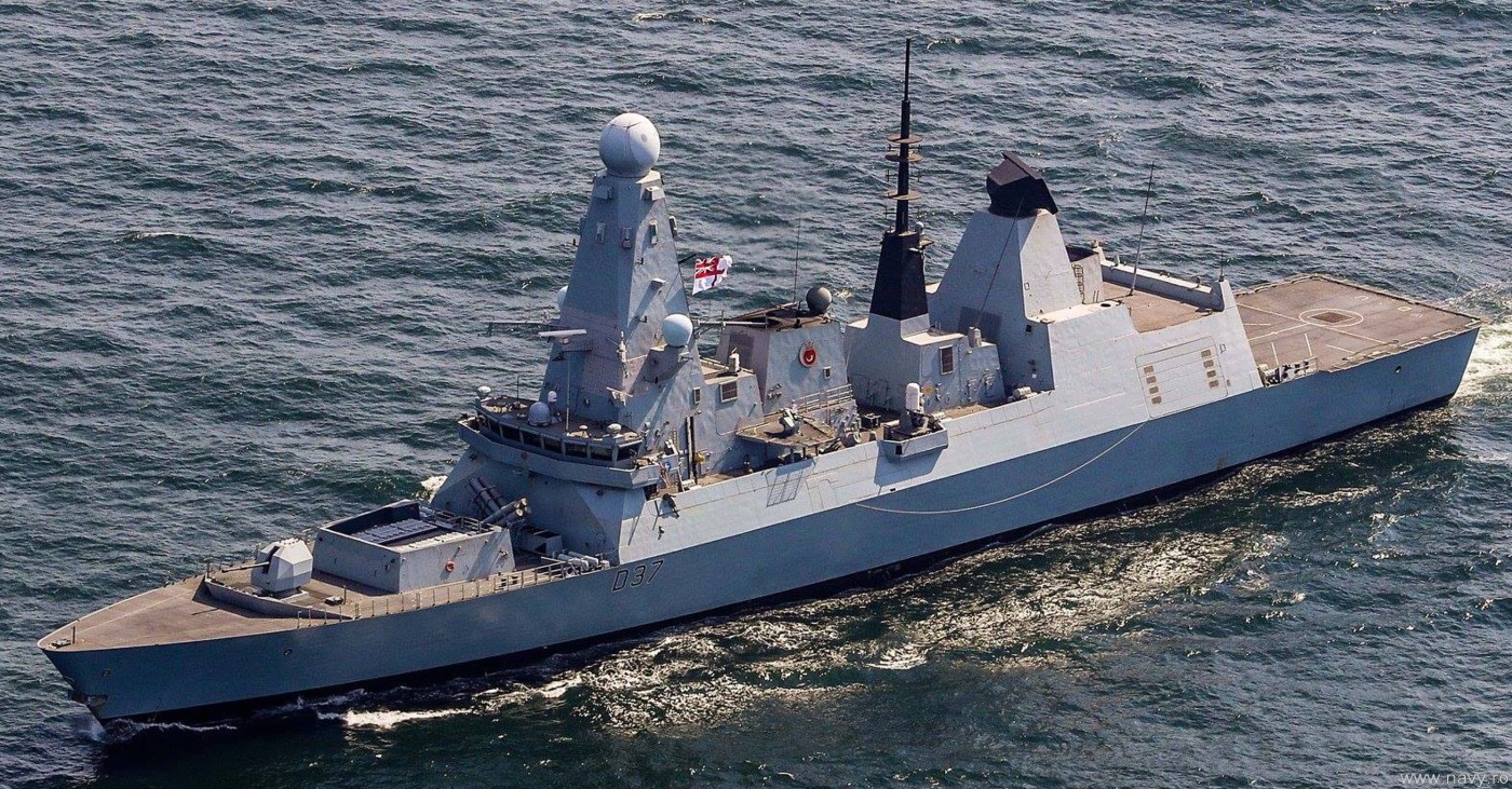 d37 hms duncan d-37 type 45 daring class guided missile destroyer ddg royal navy sea viper 42