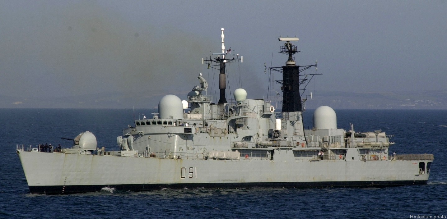 hms nottingham d 91 type 42 sheffield class destroyer royal navy
