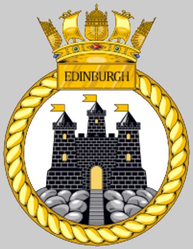 d 97 hms edinburgh insignia crest patch badge royal navy destroyer
