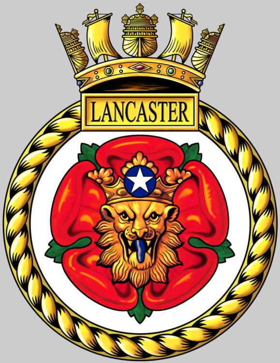 f-229 hms lancaster insignia crest patch badge type 23 duke class guided missile frigate royal navy 02x