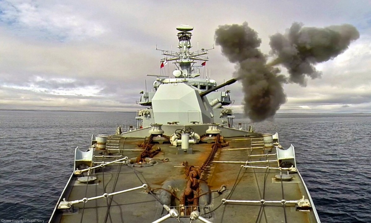 f-234 hms iron duke type 23 duke class guided missile frigate royal navy 06 mark 8 gun fire